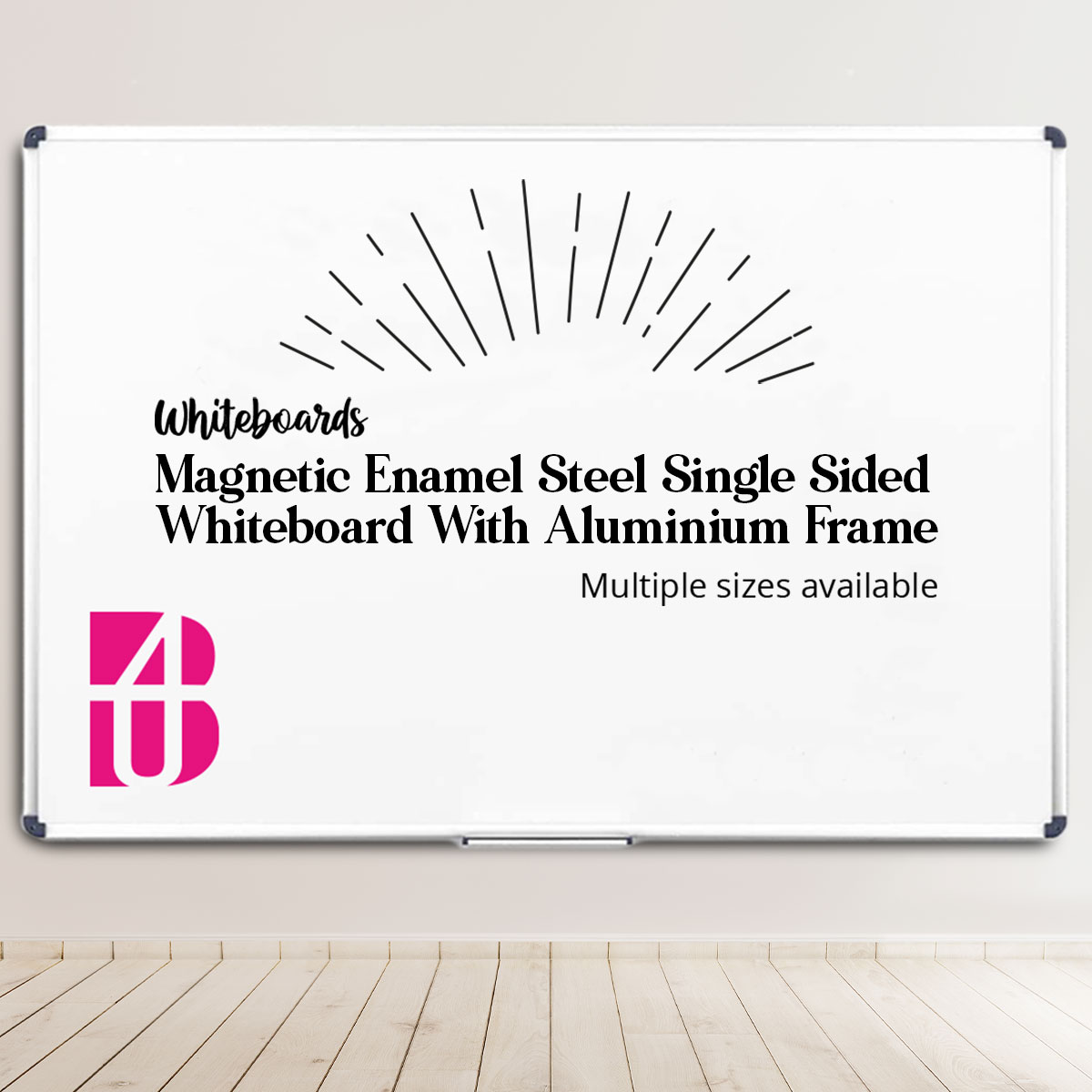 MAGNETIC-ENAMEL-STEEL-SINGLE-SIDED-WHITEBOARD-WITH-ALUMINIUM-FRAME